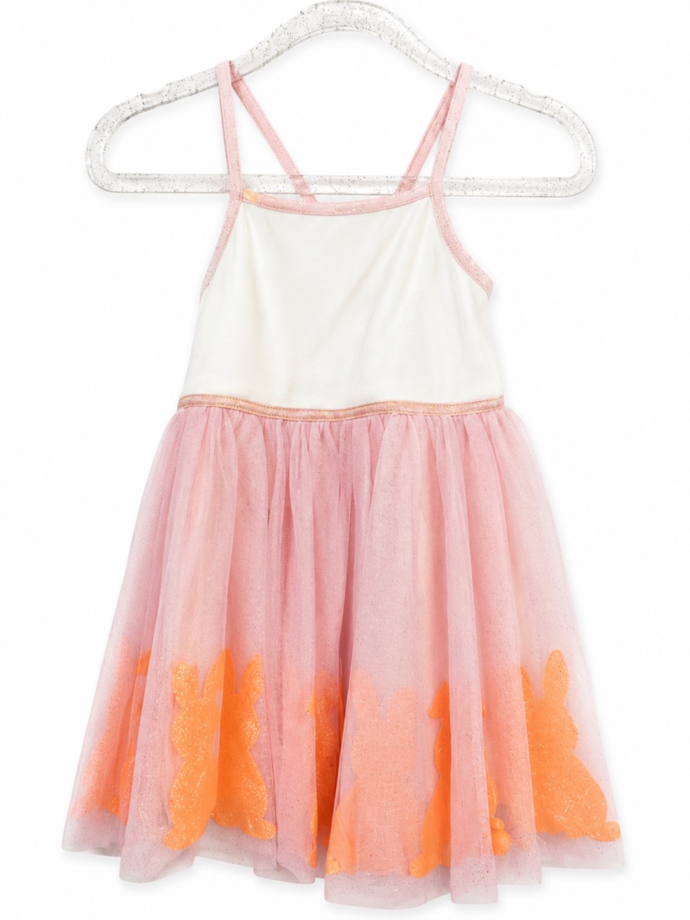 Summer bunny toddler Easter pink and white dress size 2t